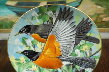 (n-7899/2) Limoges, Limited First Edition Basil Ede, kollektsioontaldrik American Robin 2