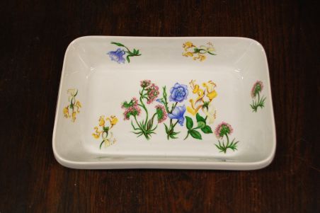 (n-7900/1) Lourioux Porcelaine, taimedega ahjuvorm