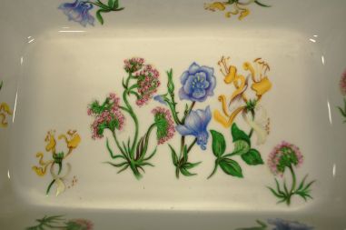 (n-7900/1) Lourioux Porcelaine, taimedega ahjuvorm