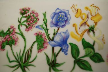 (n-7900/1) Lourioux Porcelaine, taimedega ahjuvorm