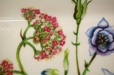 (n-7900/2) Lourioux Porcelaine, taimedega ahjuvorm