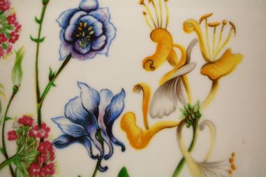 (n-7900/2) Lourioux Porcelaine, taimedega ahjuvorm