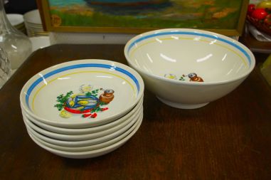 (n-7914) Castellania, sinimerekarpide-/pastakausid, 1+6tk komplektis