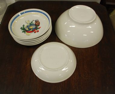 (n-7914) Castellania, sinimerekarpide-/pastakausid, 1+6tk komplektis