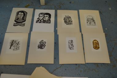 (p-1150) Mapp graafikaga- Ex Librised