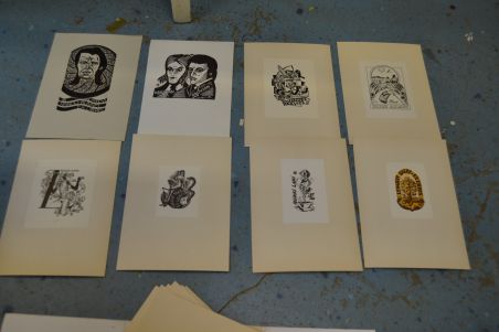 (p-1150) Mapp graafikaga- Ex Librised