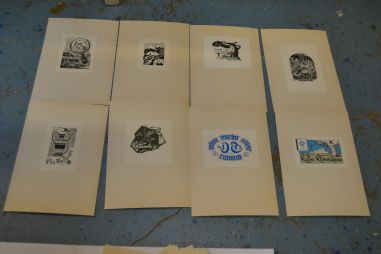 (p-1150) Mapp graafikaga- Ex Librised