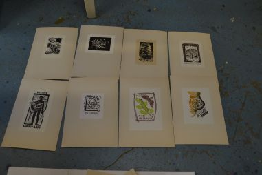 (p-1150) Mapp graafikaga- Ex Librised