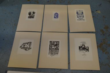 (p-1150) Mapp graafikaga- Ex Librised