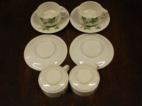 (n-7918/2) Schwarzenhummer, viinamarjaokstega kohvitassid-taldrikud, 4tk