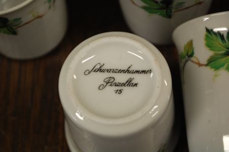 (n-7918/3) Schwarzenhummer, viinamarjaokstega espressotassid, 5tk