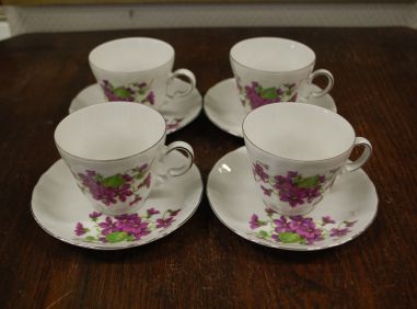 (n-7926/2) Bavaria Winterling Marktleuthen, kannikestega kohvitassid-taldrikud, 4tk