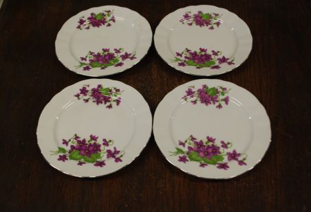 (n-7926/3) Bavaria Winterling Marktleuthen, kannikestega salatitaldrikud, 4tk