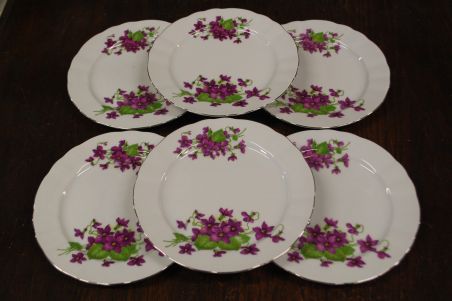 (n-7926/4) Bavaria Winterling Marktleuthen, kannikestega salatitaldrikud, 6tk