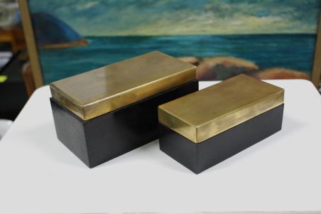 (n-7929) Metallkaantega puidust karbid, 2tk