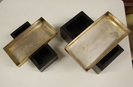 (n-7929) Metallkaantega puidust karbid, 2tk