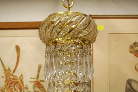 (L-831) Suur uhke kristall/ klaas laelühter