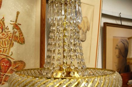 (L-831) Suur uhke kristall/ klaas laelühter