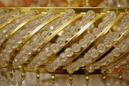 (L-831) Suur uhke kristall/ klaas laelühter