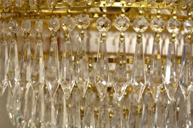 (L-831) Suur uhke kristall/ klaas laelühter