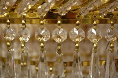 (L-831) Suur uhke kristall/ klaas laelühter