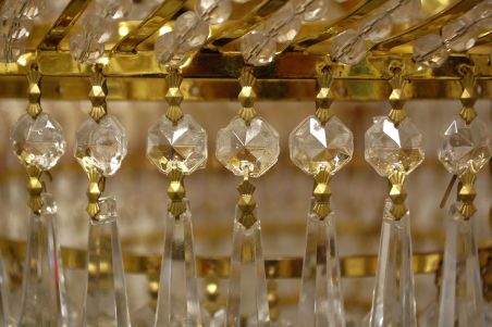 (L-831) Suur uhke kristall/ klaas laelühter