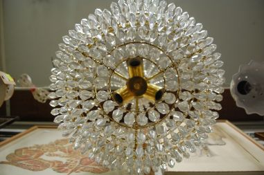 (L-831) Suur uhke kristall/ klaas laelühter