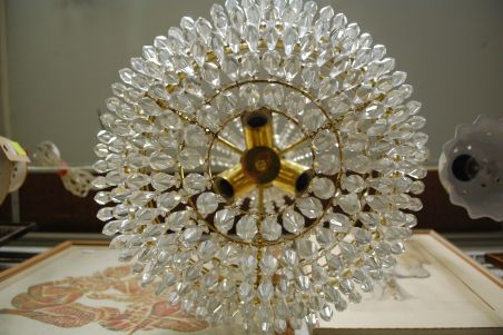 (L-831) Suur uhke kristall/ klaas laelühter