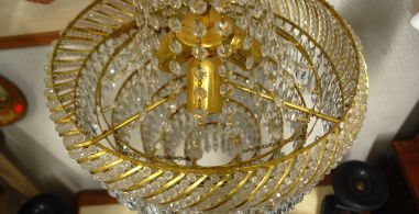 (L-831) Suur uhke kristall/ klaas laelühter