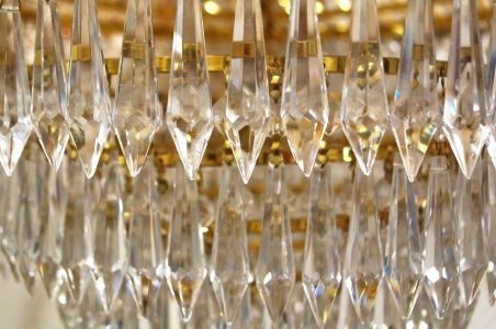 (L-831) Suur uhke kristall/ klaas laelühter