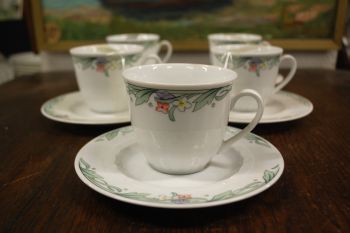 (n-2553/2) Bavaria Winterling, kohvitassid-taldrikud, 5tk 2