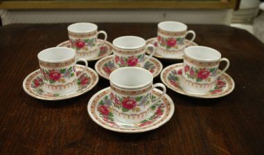 (n-545) Lillelised espressotassid-taldrikud, 6tk