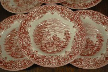 (n-3019/2) W.H Grindley & Co, Staffordshire supi-pastataldrikud, 6tk 2