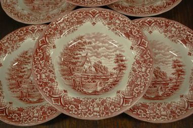 (n-3019/2) W.H Grindley & Co, Staffordshire supi-pastataldrikud, 6tk