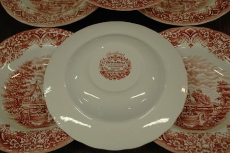 (n-3019/2) W.H Grindley & Co, Staffordshire supi-pastataldrikud, 6tk