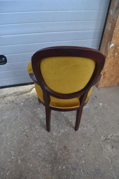 (n-7994) Sinepikarva sametise kattega tugitool