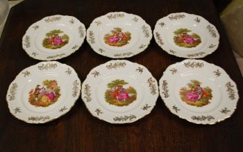 (n-7998) Bavaria Winterling Röslau, Fragonard, koogitaldrikud, 6tk