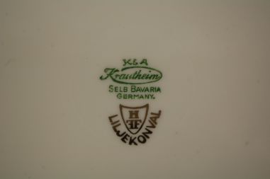 (n-8015/3) Selb Bavaria Krautheim, Liljekonval piibelehtedega praetaldrikud, 4tk