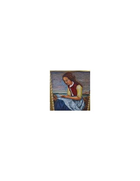 (n-8002) Lõuendil maal-  Naine raamatuga rannal, 1971a