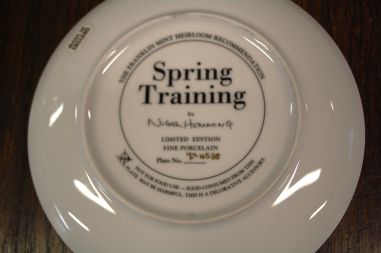 (n-8041) Franklin Mint Fine Porcelain, Nigel Hemming,  kollektsioontaldrik "Spring Training" nr. 4538