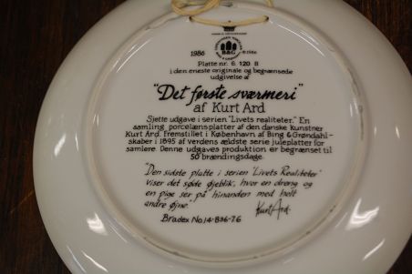(n-8042/6) Bing & Grondahl, Kurt Ard, kollektsioontaldrik nr  6 120 B