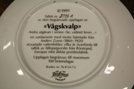(n-8058/1) Rörstrand, Anders Zorni kolletsioontaldrik nr 2773A