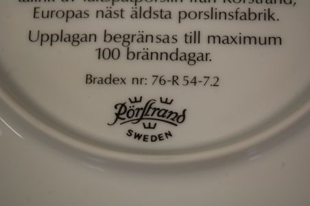 (n-8058/1) Rörstrand, Anders Zorni kolletsioontaldrik nr 2773A