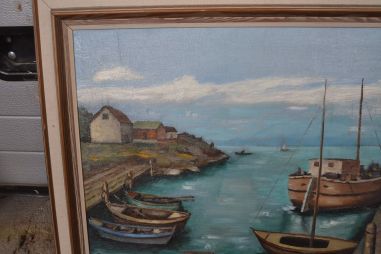 (n-8059) Rannikuvaade lõuendil
