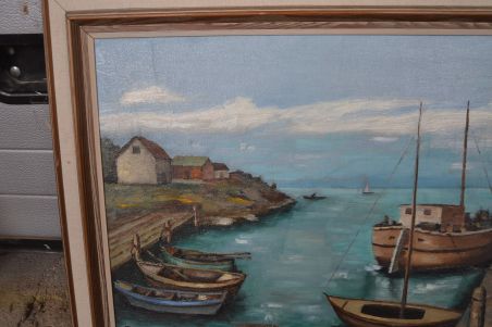 (n-8059) Rannikuvaade lõuendil