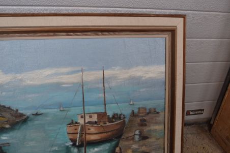 (n-8059) Rannikuvaade lõuendil