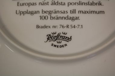 (n-8058/2) Rörstrand, Anders Zorni kolletsioontaldrik nr 1667A