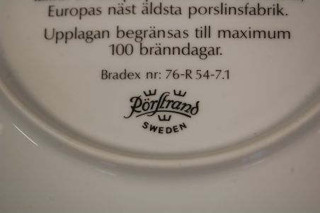 (n-8058/2) Rörstrand, Anders Zorni kolletsioontaldrik nr 1667A