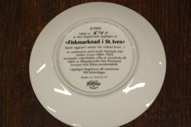 (n-8058/3) Rörstrand, Anders Zorni kolletsioontaldrik nr 898A