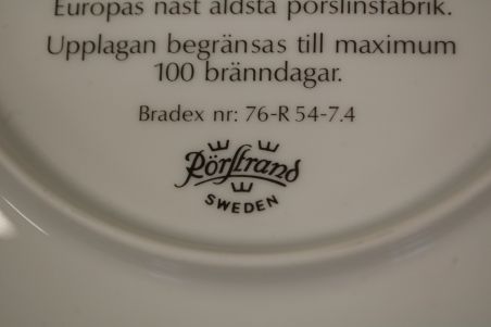 (n-8058/3) Rörstrand, Anders Zorni kolletsioontaldrik nr 898A